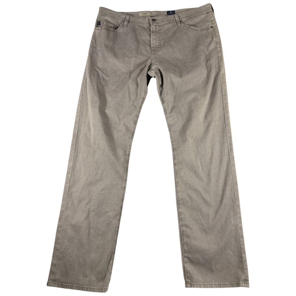 AG Adriano Goldschmied The Graduate Pants Mens 40x34 Tan Khaki Tapered Premium